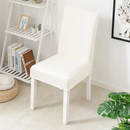 Simple Modern Household Dining Chair Slipcover Half-Pack Stretch Polyester Cover Wear-Resistant and Dustproof
