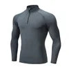 Wholesale Custom Logo Breathable Long Sleeve Men's Gym T-Shirt Active Wear Jogging Sports T-Shirt Soft Elastic Fitness T-Shirt