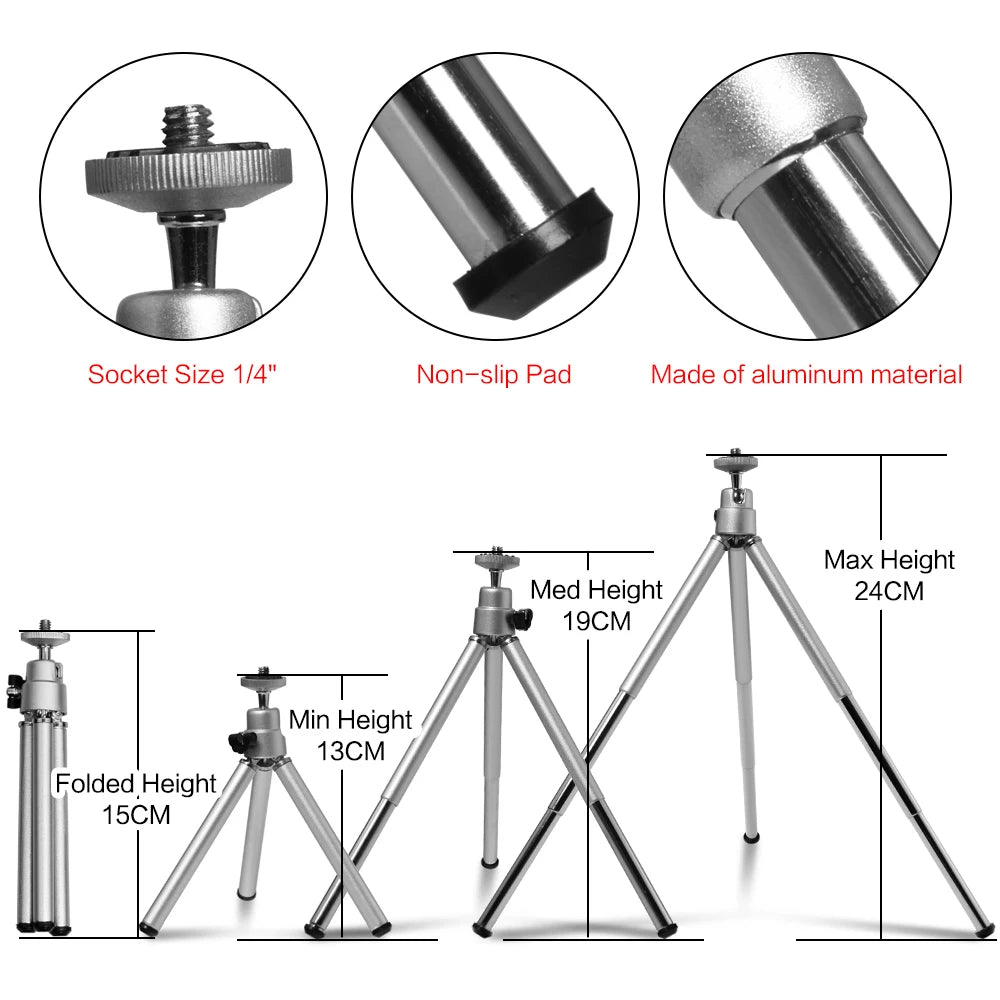 6 Inch Mini LED Selfie Ring Light Desktop Video Lamp With Tripod Stand USB Plug For YouTuber Live Vlog Makeup Studio