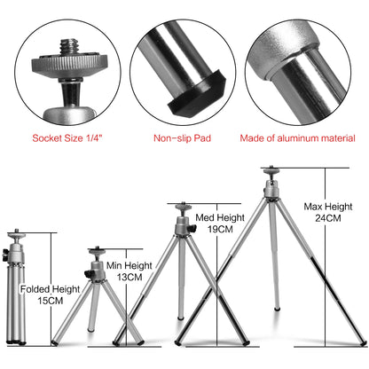 6 Inch Mini LED Selfie Ring Light Desktop Video Lamp With Tripod Stand USB Plug For YouTuber Live Vlog Makeup Studio
