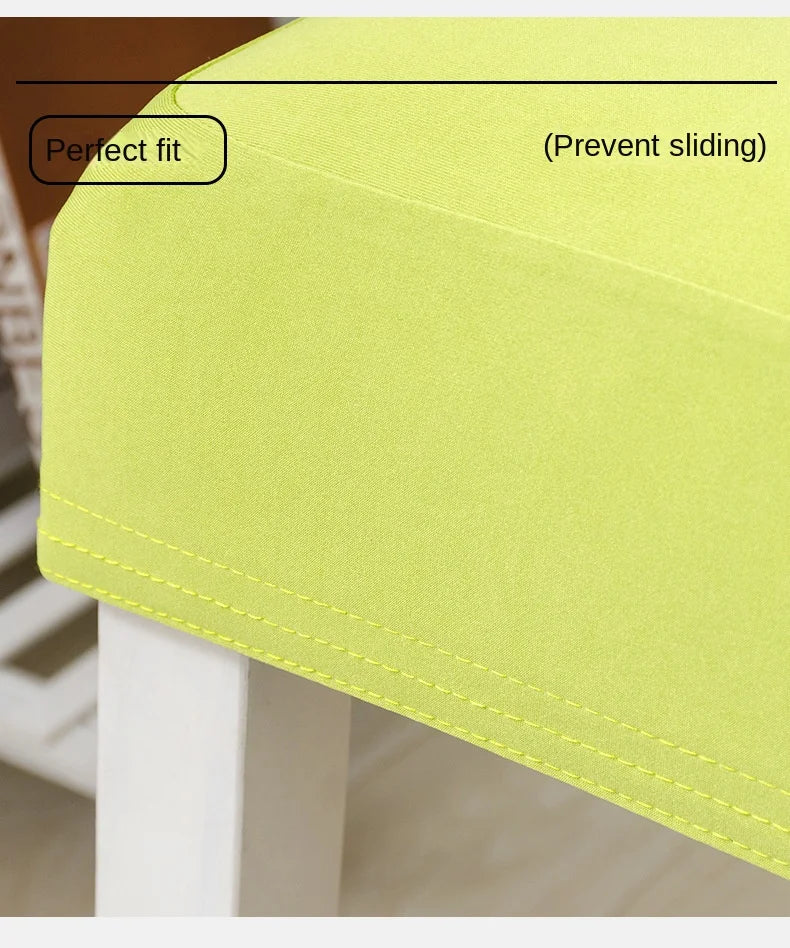 Simple Modern Household Dining Chair Slipcover Half-Pack Stretch Polyester Cover Wear-Resistant and Dustproof