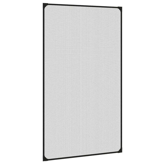 W2B VidaXL Modern Anthracite Fiberglass Insect Screen 31.5x55.1 in Anti-Mosquitoes Netting Pet Polyester PP Aluminum Material