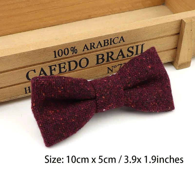 Children Wool Bow Tie Baby Boys Butterfly Skinny Bowtie Single Layer Child Bowties Gravatas Borboleta Collar Kids Ties