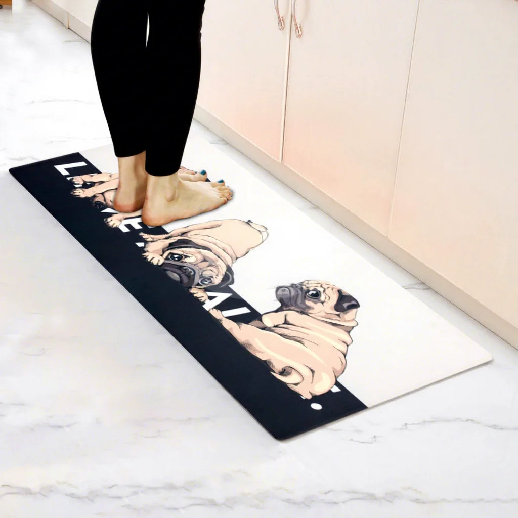 Huangang PVC Digital Printed Fishcartoon Rectangle Mat Kitchen Eco-Friendly Reusable 5mm High Quality Cartoon Pet Pattern Home