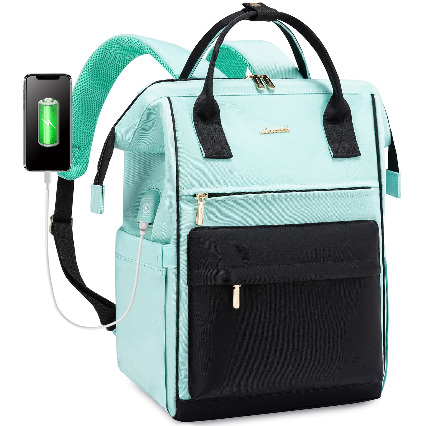 LOVEVOOK Hot Sell Bag 15.6 Inch Waterproof  Multifunction Nylon USB Charger Backpack Business Travel Laptop Backpack