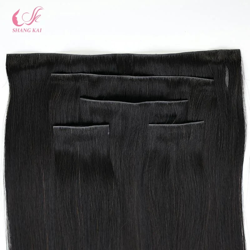 2024 Hot Sale Clip in Hair Extension 100% Human Remy Invisible Clip in Hair Extension Natural Clip Ins Human Hair Extensions