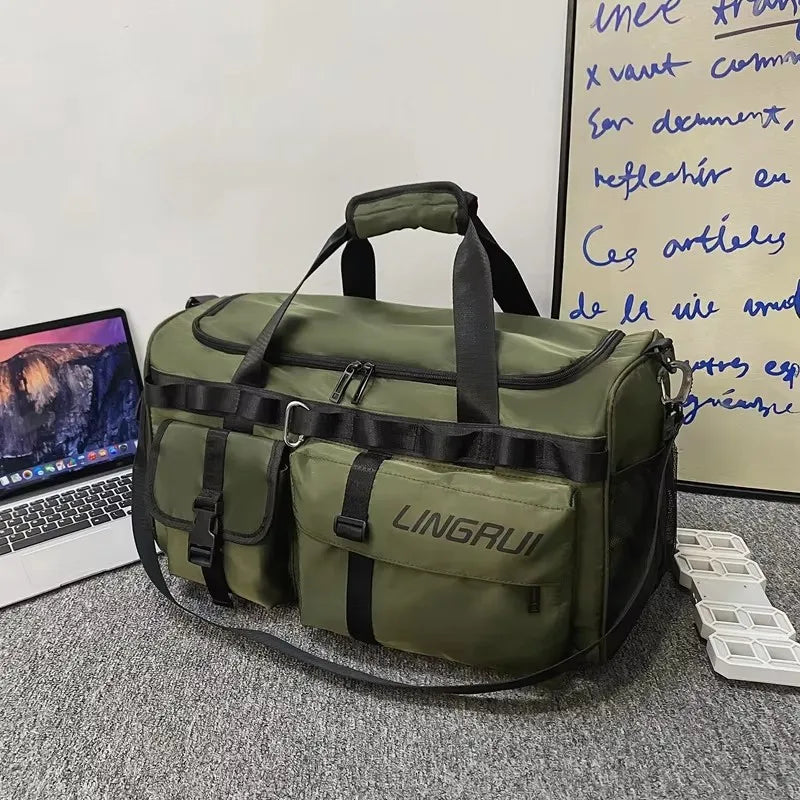 Women Yoga Sports Handbags Travel Fitness Training Shoulder Crossbody Bags Shoes Storage Pocket Luggage Handbag Dry Wet Gym Bag