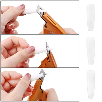 Professional Fake Nail Cutter Nail Cipper Tips Cutter U Type Acrylic Fake Nail Edge Trimmer Stainless Steel Nail Manicure Tools