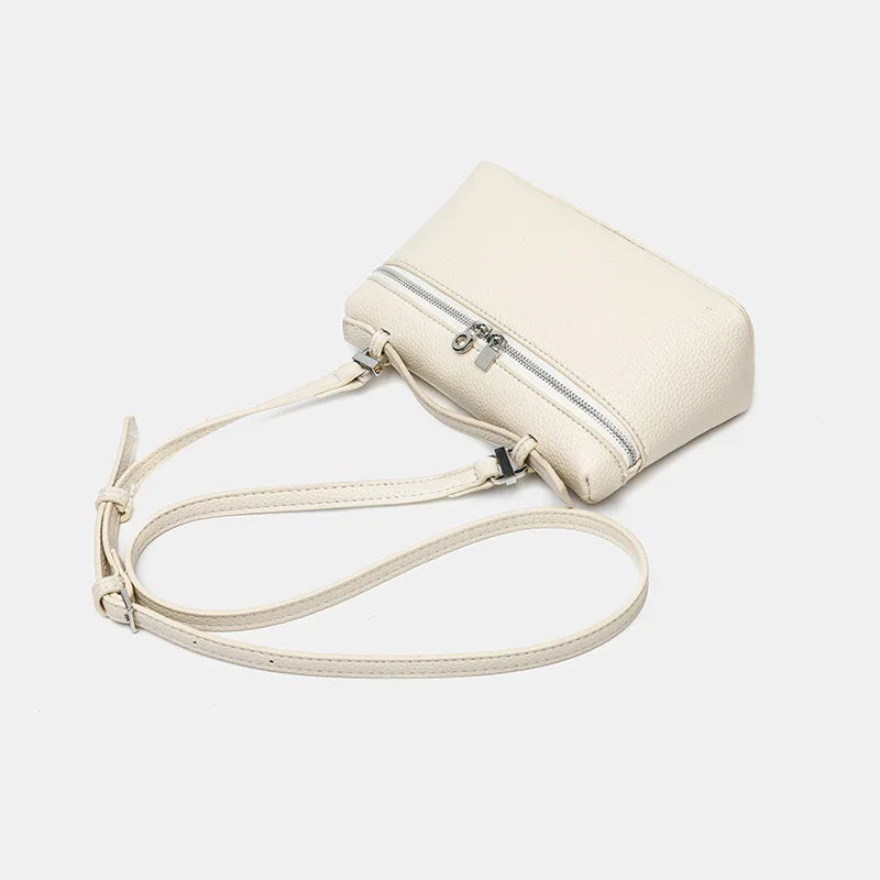 Factory Outlet 2025 New LP Bag L19 Lunch Box Single Zipper PU Small Shoulder Crossbody Portable Simple Fashion Gigi Same Style
