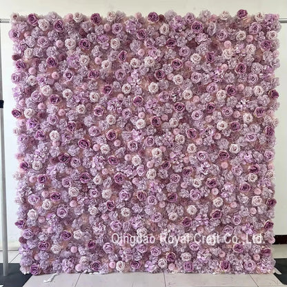 3d Roll up Wedding Event Floral Artificial Rose Flower Wall Decor for Garden Backdrop Home Party Decoration