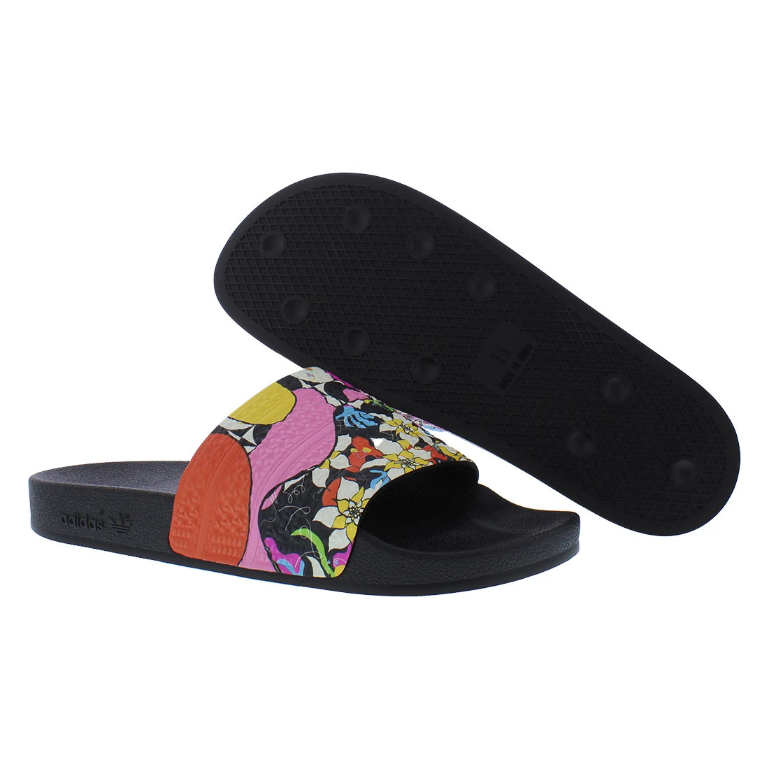 For Adilette Pride Slide Mens Shoes Core Black/Off White 100% Authentic Model MSS-ID7513