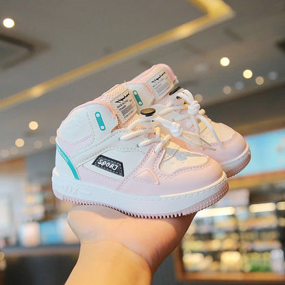 Wholesale Casual Children Sneakers for Girls and Boys Fashion Trend Soft Baby High Top Footwear New Classical Kids Shoes Sport