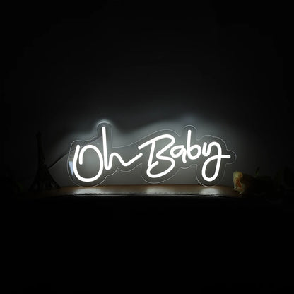 Oh Baby Creative Neon Sign LED Luminous Letter Style Atmosphere Decoration Acrylic