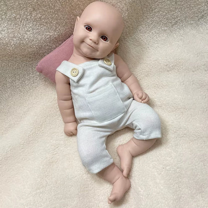 Smiling Face Soft Silicone Body Reborn Baby Girl Doll 50CM 20Inch Lifelike Toddler Doll for Gift Kids Toy