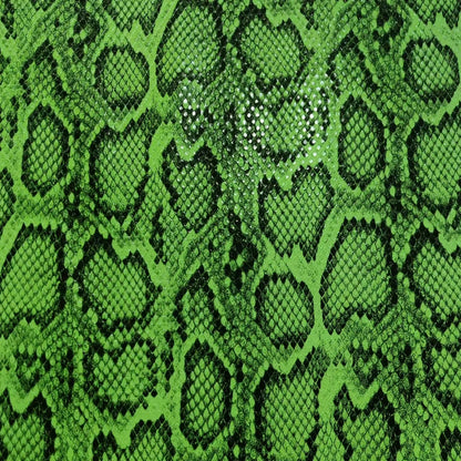 A-4109 PU Artificial Snake Skin Print Glossy Fabric Eco-Friendly Synthetic Leather for Bags Sofa Customization for Furniture