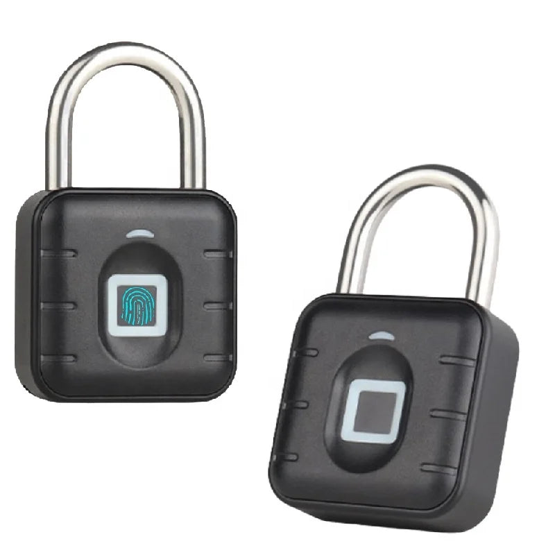 Factory Wholesale BLE APP Waterproof IP67 Smart Fingerprint Cabinet Padlock for Luggage Bag Gym Locker Biometric Tuya Padlock