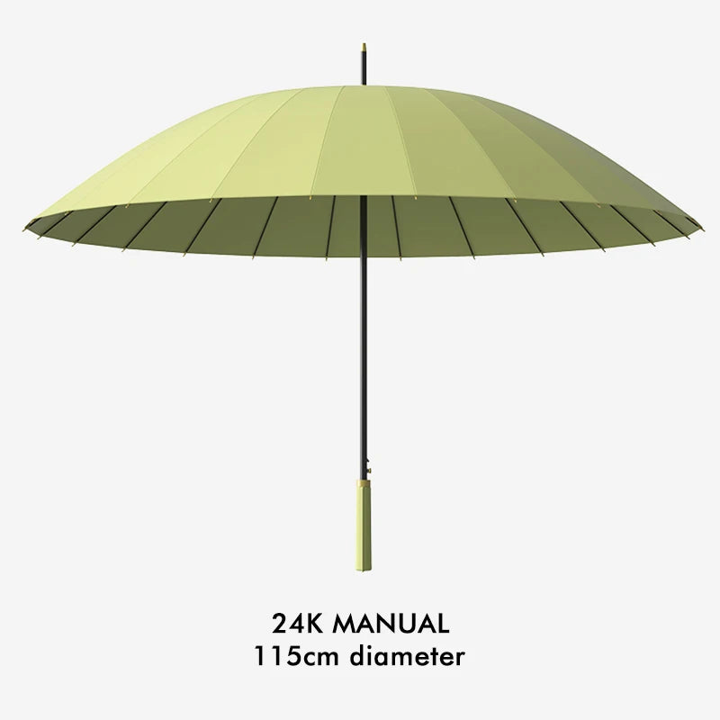 Modern Design Style 24 Bone Straight Automatic Manual UV Logo Umbrella Multi-Color Business Adults Suitable Portable