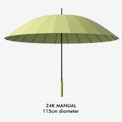 Modern Design Style 24 Bone Straight Automatic Manual UV Logo Umbrella Multi-Color Business Adults Suitable Portable