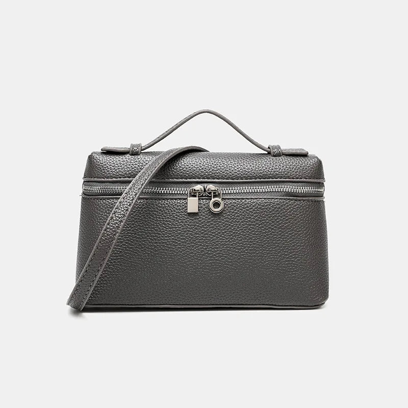 Factory Outlet 2025 New LP Bag L19 Lunch Box Single Zipper PU Small Shoulder Crossbody Portable Simple Fashion Gigi Same Style
