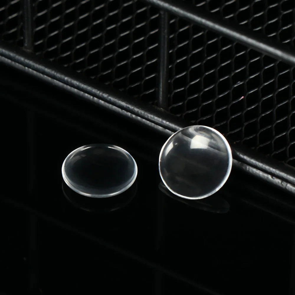 50Pcs 14mm Round Glass Eye Chips Transparent Doll Eye Patch DIY Scrapbooking Crafts Doll Eyeballs Accessories