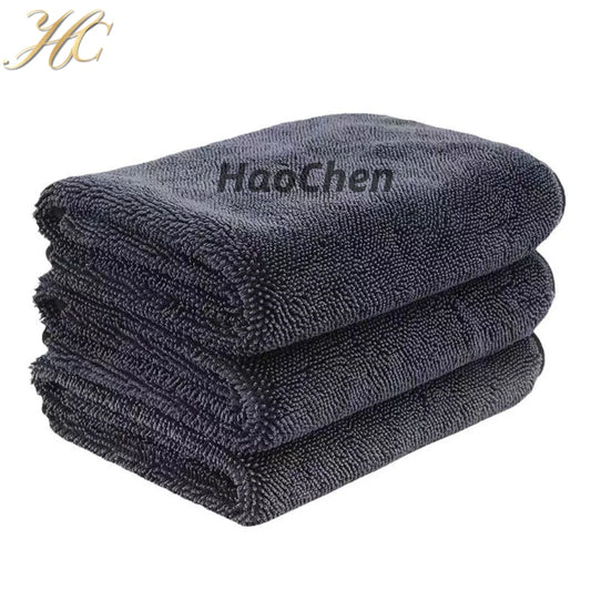 1200 GSM Microfiber Auto-Drying Towel Customizable Size Bulk Car Wash Detailing Accessories Woven for Cleaning Wholesale Ready