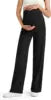 Pregnant Woman's Summer Lightweight Wide-leg Pants with Built-in Support for the Abdomen