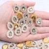 Hot Sale Flatback Claw Glass Rhinestones 7x10mm 200pcs Sew on Tear Shiny Crystals Gold Base for Bags & Clothes