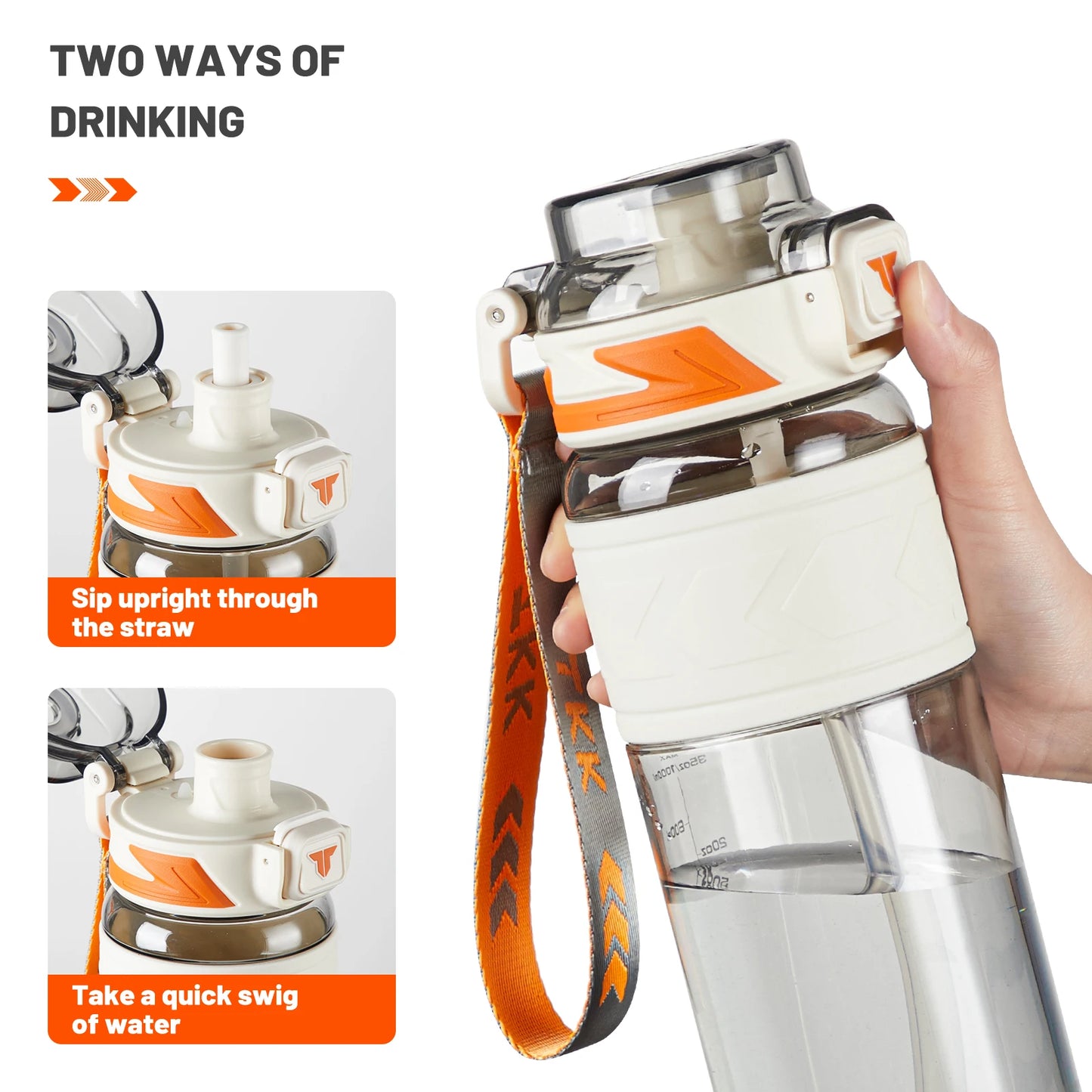 Wholesale Large Capacity 600ml 800ml 1L Tritan Gym Water Bottle Customized Logo for Workouts Travel Applicable for Hiking