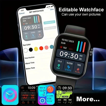 2025 Hot New 2.01-inch Touchscreen Dual-Strap Smartwatch, Unisex, Call Function, Step and Calorie Tracking, Call and Message