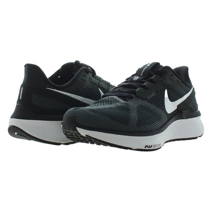 For Air Zoom Structure 25 Unisex Running Shoes Size 10 Black White Dark Smoke Grey Mesh Upper EVA Midsole Rubber Outsole Spring