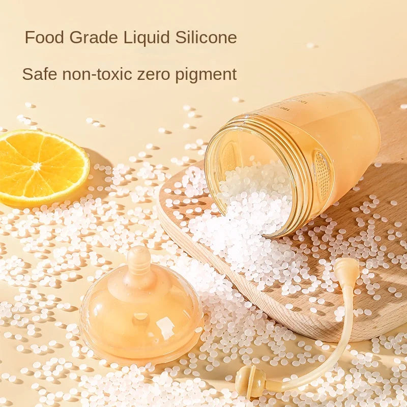 Mike Baby Full Soft Wide 72 Caliber Silicone Bottle Nipple Anti-Fall Simulation Breast Milk Feeding Bottle Made PP Material Free