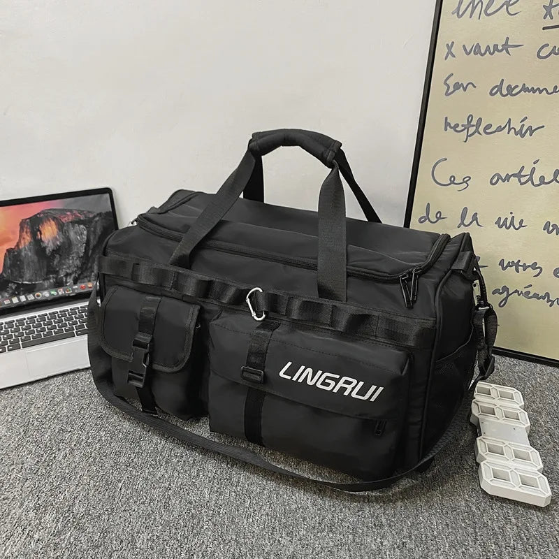 Women Yoga Sports Handbags Travel Fitness Training Shoulder Crossbody Bags Shoes Storage Pocket Luggage Handbag Dry Wet Gym Bag