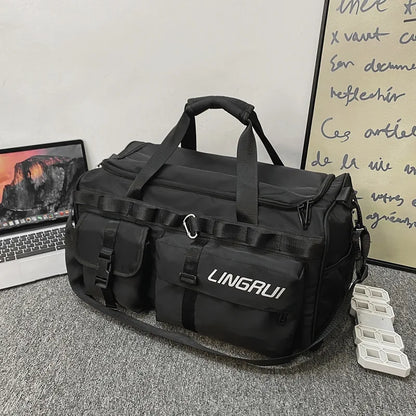 Women Yoga Sports Handbags Travel Fitness Training Shoulder Crossbody Bags Shoes Storage Pocket Luggage Handbag Dry Wet Gym Bag