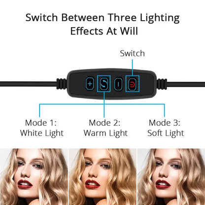 16CM Ring Light LED Lamp Lighting With Clip On Laptop Computer For Video Conference Zoom Webcam Chat Live Streaming Youtube