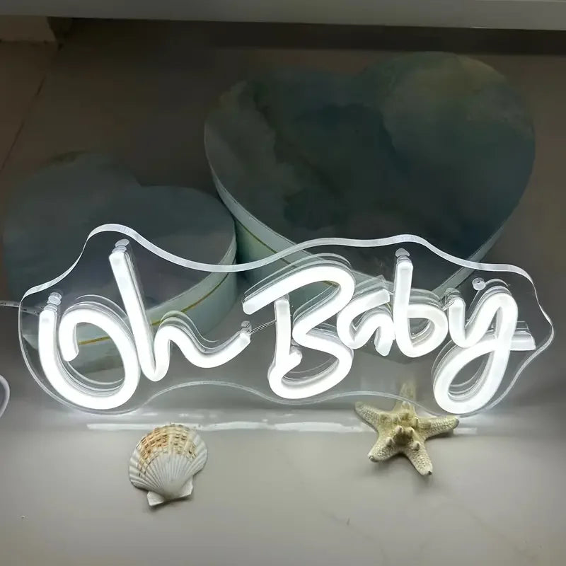 Oh Baby Dimmable 5V USB Acrylic LED Neon Lights Red PVC Lamp Body for Clubs Bars and Indoor Decorations-IP65 Rated