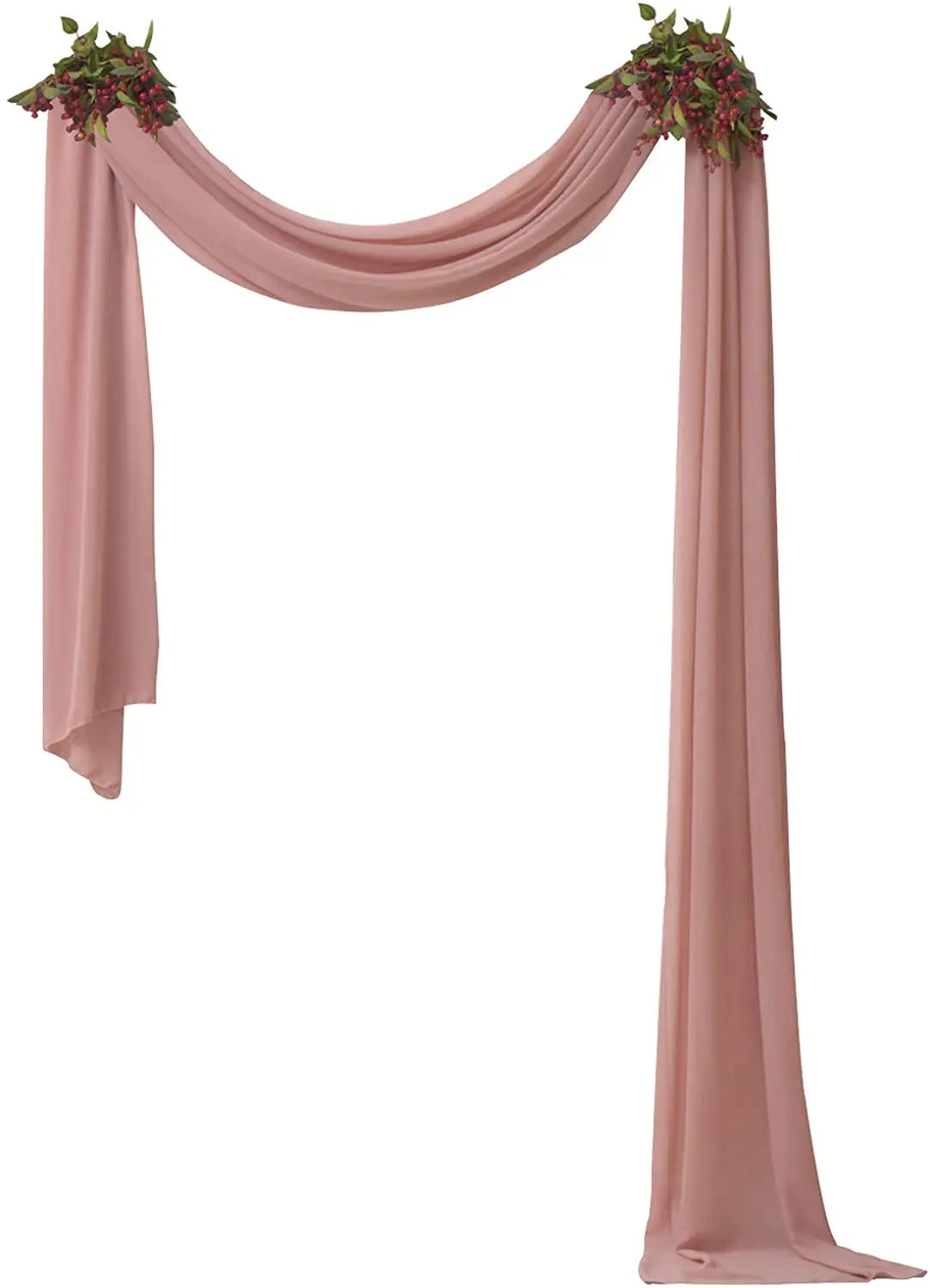 70X500cm Rust Chiffon Wedding Arch Draping Fabric Terracotta Solid Drapery Ceremony Reception Backdrop Curtain Party Swag Decor