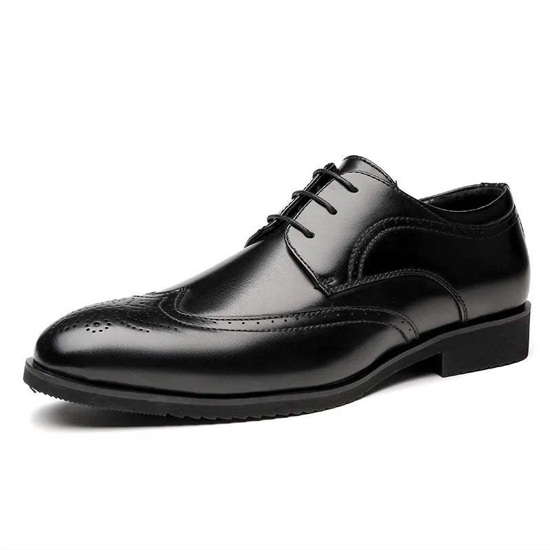 Brogue Pattern Classy Dress Shoes for Men Comfortable Wedding Occasion Men Formal Dress Shoes