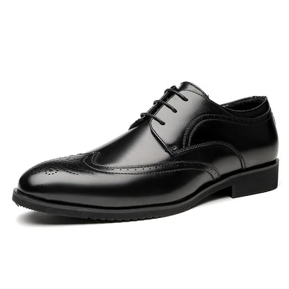 Brogue Pattern Classy Dress Shoes for Men Comfortable Wedding Occasion Men Formal Dress Shoes