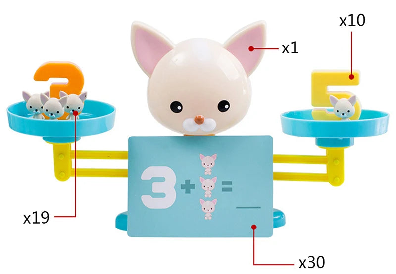 New Montessori Math Toy Monkey Digital Maths Balance Scale Toy Educational Balancing Scale Number Board Game Kids Learning Toys