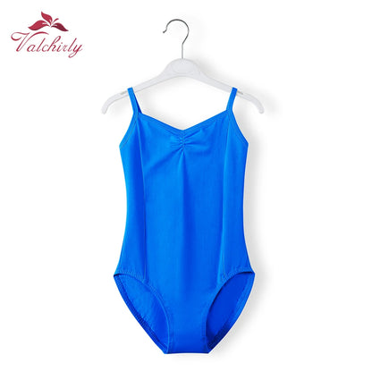 New Girls Camisole Ballet Leotard Dancewear Cotton Gymnastics Leotard Strap Ballet Leotard Dress