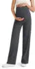 Pregnant Woman's Summer Lightweight Wide-leg Pants with Built-in Support for the Abdomen
