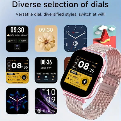 New 180mah Magnetic Charging Full Touch Screen Smartwatch, Wireless Call, Multiple Sport Modes, Music Control, Fashion Sports