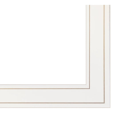 Bit of Bubbly White Framed Bathroom Wall Art Set of Three Including Mirror and Hooks by HMS