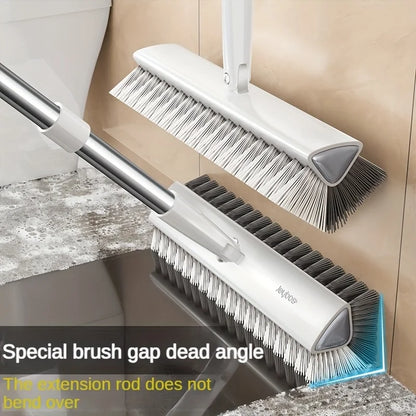 For Plastic Handle Toilet Cleaning Brush V-Shaped Double-Sided Nylon Fabric Brush Head Extension Rod for Home Cleaning