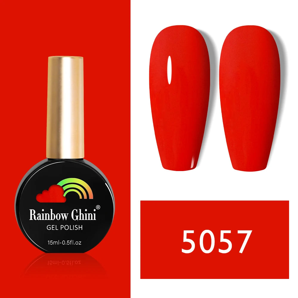Rainbow Ghini 15ml HEMA TPO FREE Christmas Dark Red Wine Color Series Gel Nail Polish UV Nail Enamels Varnish Nail Supplies