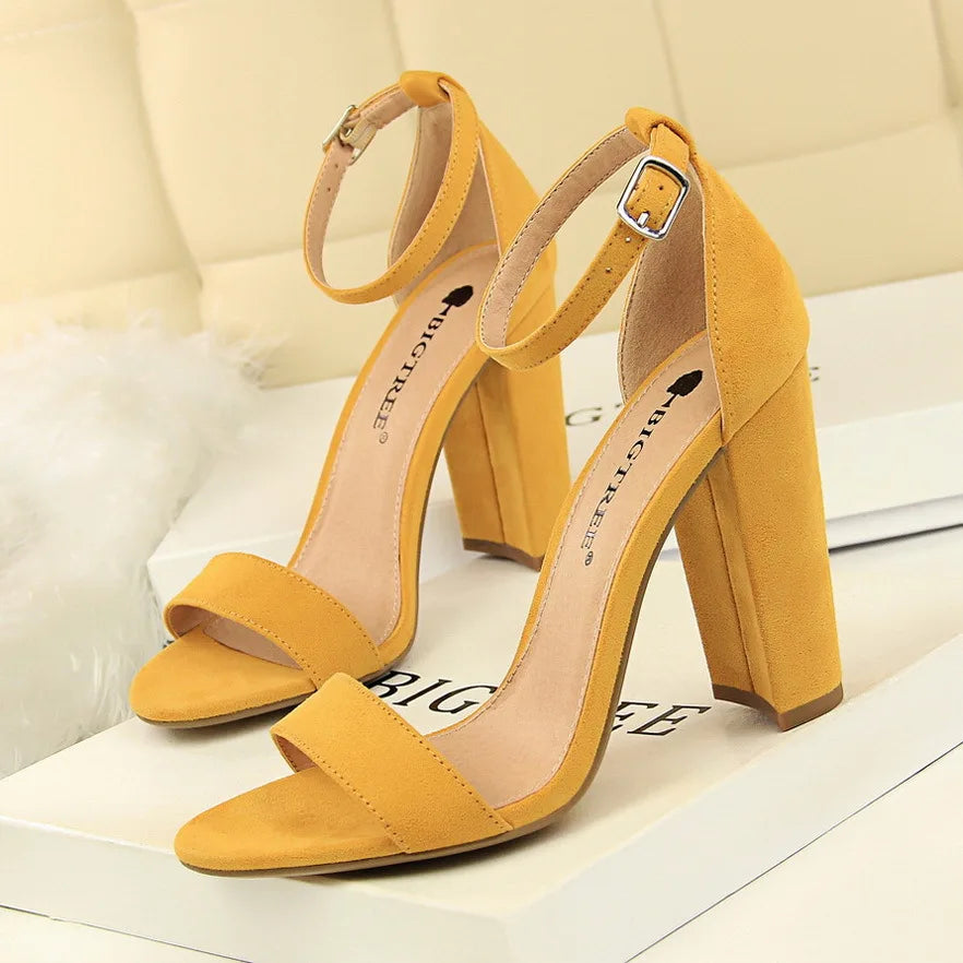 Big Tree 13.5 CM Heel Women Pumps High Heels New Ladies Shoes Fashion Women Sandals Sexy Platform Sandals square Heel Summer