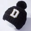 New European and American Fashion Wool Knitted Hat for Children Optional Letter Baby Warm Hat Baby Cap for Outdoor Scenes