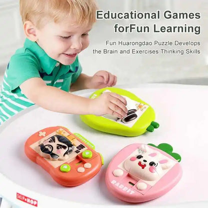OEM Educational Handheld Game Console 3D Huarong Road Fun Puzzle Toys 2 in 1 Maze Game Unisex Plastic Toy