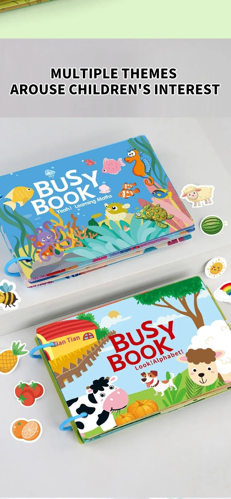 Montessori Educational Toys Preschool Kindergarten Learning Busy Book Sticker Activities for Kids Picture Books XH XHCP-241105
