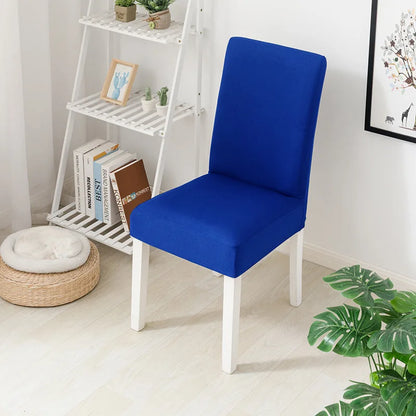 Simple Modern Household Dining Chair Slipcover Half-Pack Stretch Polyester Cover Wear-Resistant and Dustproof